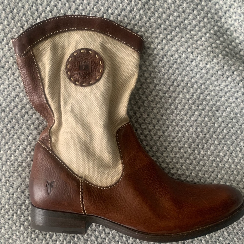 Frye Leather and Canvas Boots